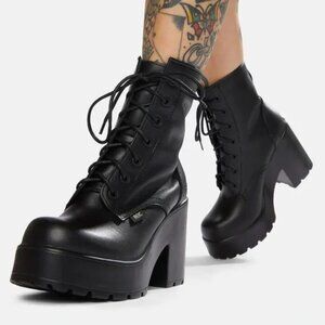 ROC Boots Australia Mascot Black Leather Combat Boots 39 NEW